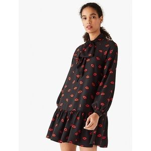 NWT kate spade kisses tie-neck shift dress
